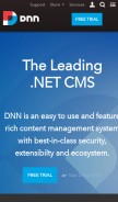 How dnnsoftware.com looks like on a mobile device such as an iPhone.