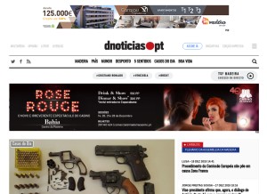 How dnoticias.pt looks like on a tablet such as an iPad.