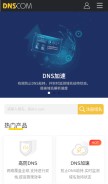 How dns.com looks like on a mobile device such as an iPhone.