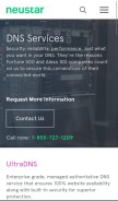 How dnsadvantage.com looks like on a mobile device such as an iPhone.