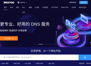 How dnspod.cn looks like on a tablet such as an iPad.