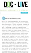 How doc-live.com looks like on a mobile device such as an iPhone.