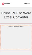 How doc2pdf.io looks like on a mobile device such as an iPhone.