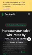 How docketai.com looks like on a mobile device such as an iPhone.