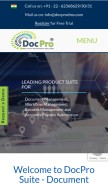 How docprodms.com looks like on a mobile device such as an iPhone.