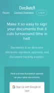 How docsketch.com looks like on a mobile device such as an iPhone.