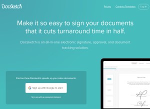 How docsketch.com looks like on a tablet such as an iPad.