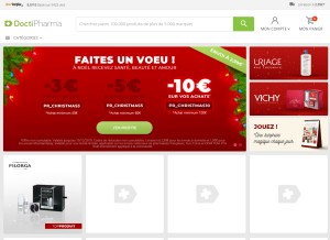 How doctipharma.fr looks like on a tablet such as an iPad.