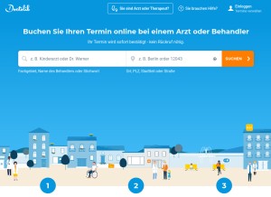 How doctolib.de looks like on a tablet such as an iPad.
