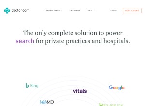 How doctor.com looks like on a tablet such as an iPad.