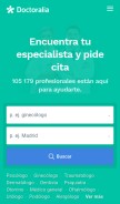 How doctoralia.es looks like on a mobile device such as an iPhone.