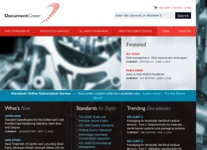 How document-center.com looks like on a tablet such as an iPad.