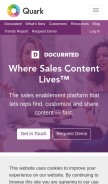How docurated.com looks like on a mobile device such as an iPhone.
