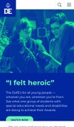 How dofe.org looks like on a mobile device such as an iPhone.