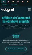 How dognet.sk looks like on a mobile device such as an iPhone.