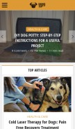 How dogsaholic.com looks like on a mobile device such as an iPhone.