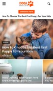 How dogsbreedscenter.com looks like on a mobile device such as an iPhone.