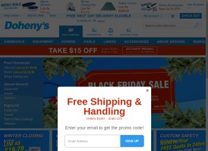 How doheny.com looks like on a tablet such as an iPad.
