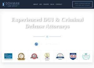 How dohmanlaw.com looks like on a tablet such as an iPad.