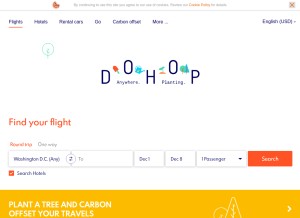 How dohop.com looks like on a tablet such as an iPad.