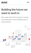 How doist.com looks like on a mobile device such as an iPhone.