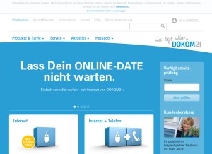 How dokom.net looks like on a tablet such as an iPad.