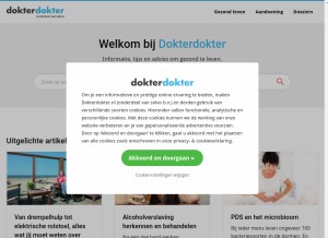 How dokterdokter.nl looks like on a tablet such as an iPad.