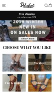 How dolceshoes.com looks like on a mobile device such as an iPhone.