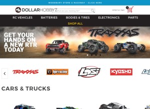 How dollarhobbyz.com looks like on a tablet such as an iPad.