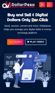 How dollarpesa.com looks like on a mobile device such as an iPhone.
