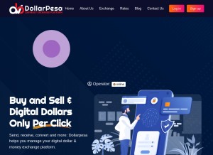 How dollarpesa.com looks like on a tablet such as an iPad.