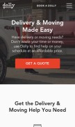 How dolly.com looks like on a mobile device such as an iPhone.