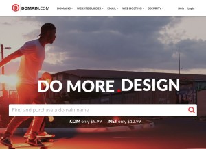 How domain.com looks like on a tablet such as an iPad.