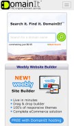 How domainit.com looks like on a mobile device such as an iPhone.