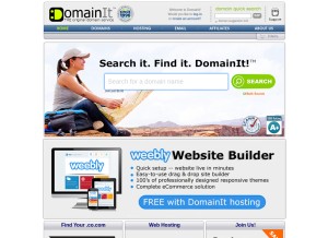 How domainit.com looks like on a tablet such as an iPad.