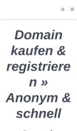 How domainkaufen.org looks like on a mobile device such as an iPhone.