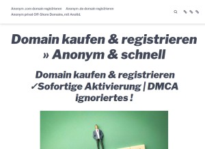 How domainkaufen.org looks like on a tablet such as an iPad.