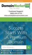 How domainmarket.com looks like on a mobile device such as an iPhone.