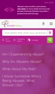 How domesticshelters.org looks like on a mobile device such as an iPhone.