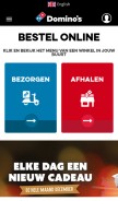 How dominos.nl looks like on a mobile device such as an iPhone.