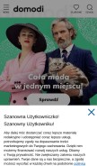 How domodi.pl looks like on a mobile device such as an iPhone.