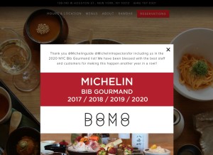 How domodomonyc.com looks like on a tablet such as an iPad.