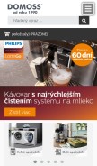 How domoss.sk looks like on a mobile device such as an iPhone.
