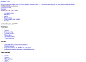 How domradio.de looks like on a tablet such as an iPad.