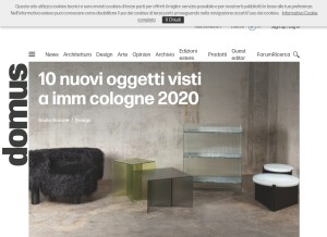 How domusweb.it looks like on a tablet such as an iPad.