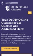 How domyonlineclasses.com looks like on a mobile device such as an iPhone.