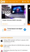 How donanimhaber.com looks like on a mobile device such as an iPhone.