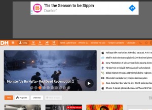 How donanimhaber.com looks like on a tablet such as an iPad.