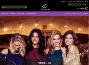 How dondoca.com looks like on a tablet such as an iPad.