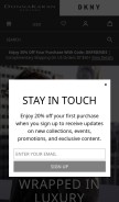 How donnakaran.com looks like on a mobile device such as an iPhone.